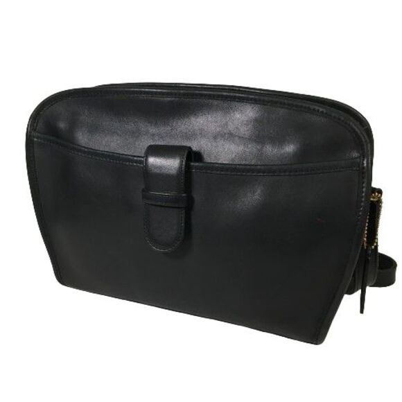 Vintage Coach Brighton Black Leather Crossbody Shoulder Bag Purse 9895 Made USA - Picture 4 of 16